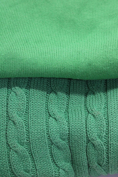 Lilly Pulitzer Juniors Girls Cable Knit Short Sleeve Sweater Green Size 12 Lot 2