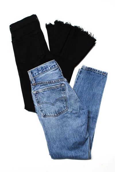 Frame Women's Five Pockets Bootcut Denim Pant Black Size 24 Lot 2