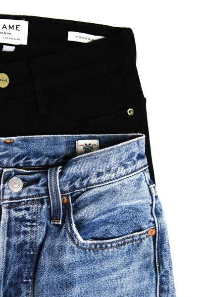 Frame Women's Five Pockets Bootcut Denim Pant Black Size 24 Lot 2