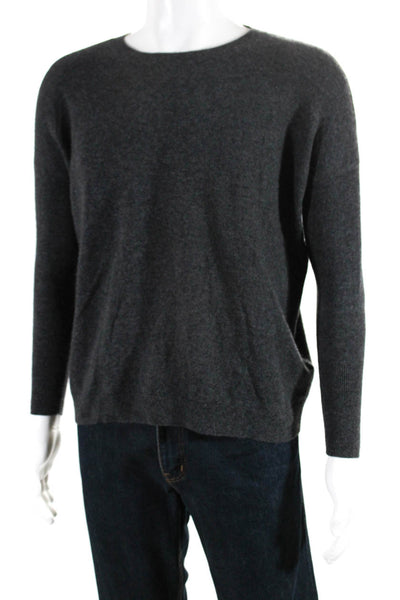 J Crew Mens Cashmere Knit Crew Neck Long Sleeve Pullover Sweater Gray Size XS
