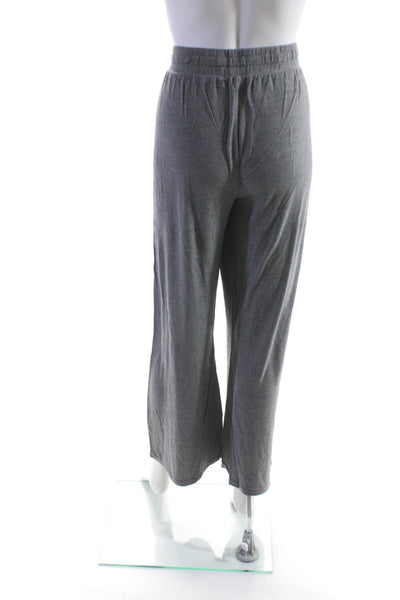 Z Supply Womens Long Sleeve Button Up Jersey Pajama Pants Set Gray Size Large