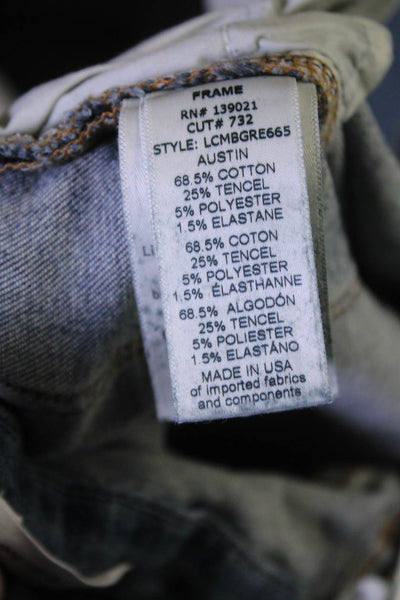 Frame Denim Womens Cotton Denim Low-Rise Mini Cropped Boot Jeans Blue Size 26
