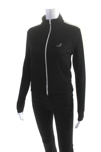 Twenty Womens Textured Long Sleeve Full Zip Active Track Jacket Black Size S