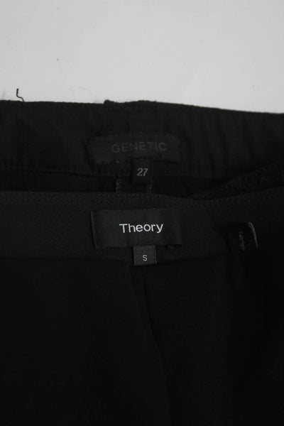 Genetic Theory Womens Low Rise Straight Leg Pants Trousers Black Size 27 S Lot 2