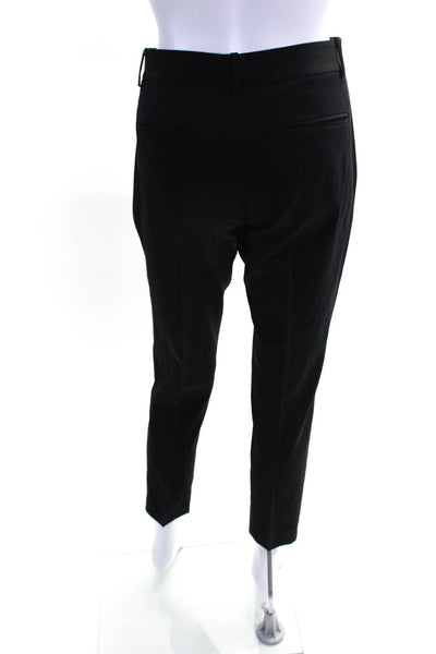 Theory Women's Flat Front Straight Leg Dress Pant Black Size 4