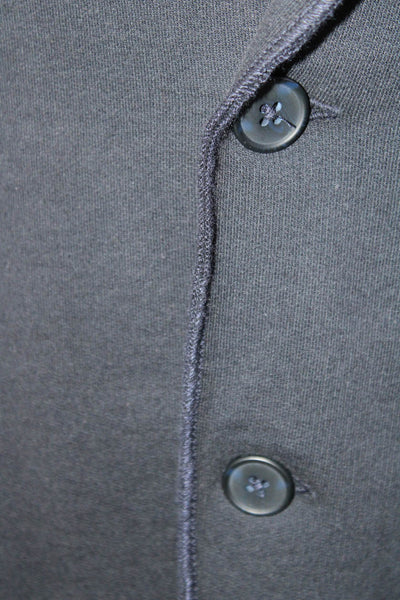 Leonard Frisbie Mens Two Button Notched Lapel Knit Blazer Jacket Navy Blue 2XL
