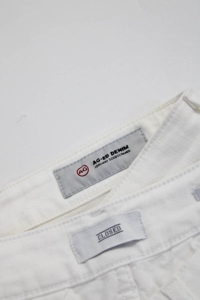 AG Adriano Goldschmied Closed Womens White Straight Leg Jeans Size 26 25 lot 2