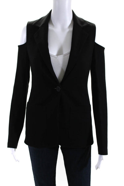 Bailey 44 Womens Black One Button Cold Shoulder Long Sleeve Blazer Size XS