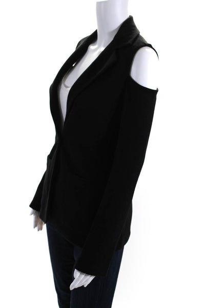 Bailey 44 Womens Black One Button Cold Shoulder Long Sleeve Blazer Size XS