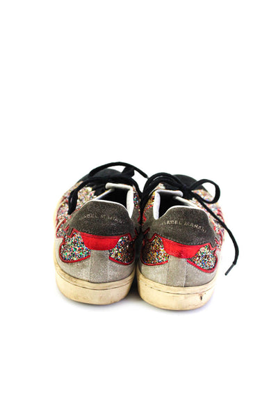 Etoile Isabel Marant Womens Multicolor Glittery Fashion Sneakers Shoes Size 8