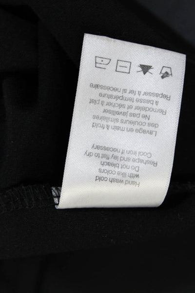Veronica Beard Womens Jersey Shoulder Pad Sleeveless Tee T-Shirt Black Size L