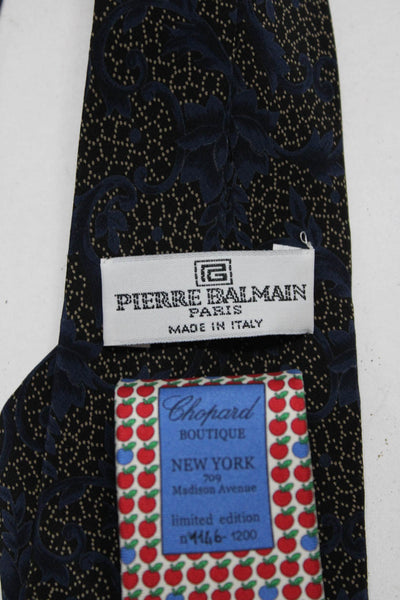 Pierre Balmain Chopard Boutique Mens Novelty Print Ties Blue Size OS Lot 2