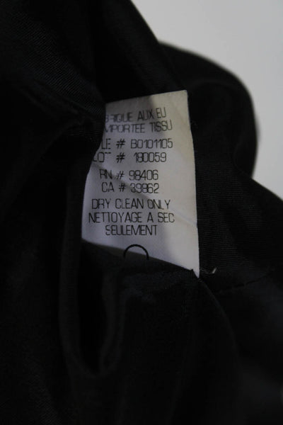 Theory Womens Wool Cuffed Long Sleeve Open Front Blazer Jacket Black Size 0