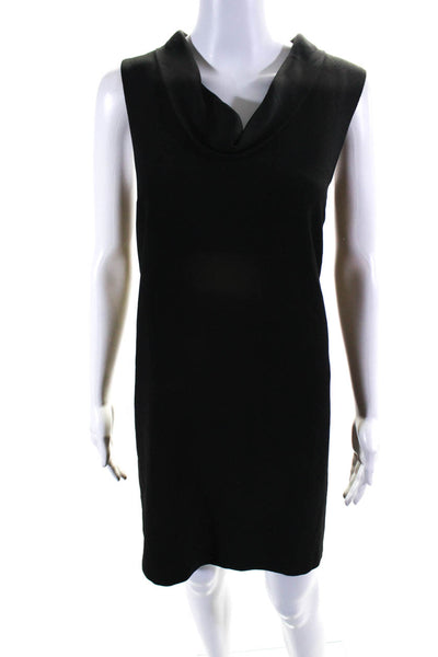 Nanette Lepore Women's Sleeveless Cowl Neck Shift Dress Black Size 10