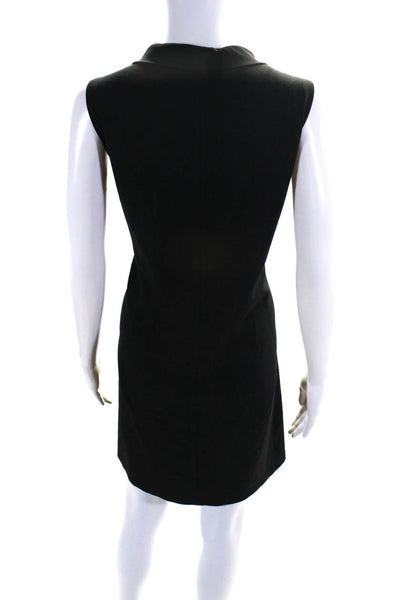 Nanette Lepore Women's Sleeveless Cowl Neck Shift Dress Black Size 10