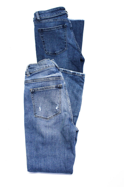 DL1961 Womens High Rise Distressed Skinny Jeans Blue Size 24 25, Lot 2