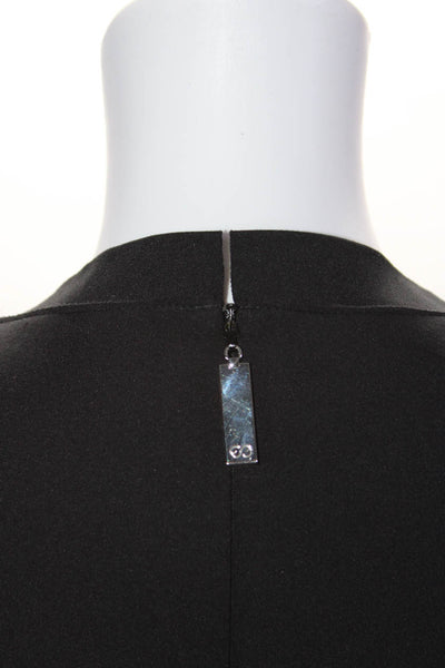 Escada Sport  Women's V-Neck Bell Sleeves Shift Midi Dress Black Size 38