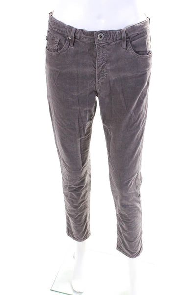Adriano Goldschmied Womens The Stevie Ankle Pants Gray Cotton Size 30