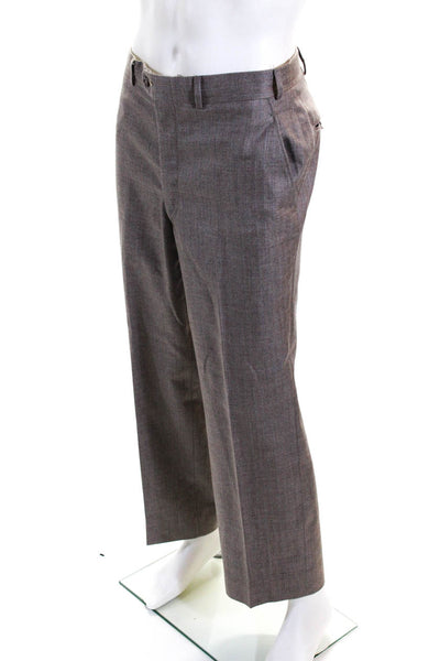 Bill Blass Mens Wool Striped Darted Buttoned Blazer Pants Set Beige Size EUR42