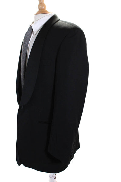 Boss Hugo Boss Mens Wool Collared Buttoned Long Sleeve Blazer Black Size EUR40L