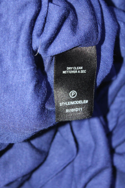 Robert Rodriguez Womens Blue Textured Scoop Neck Sleeveless Shift Dress Size 4