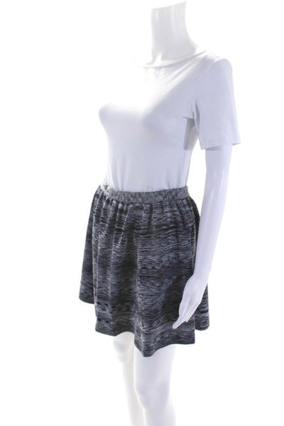 Manoush Womens Gray Textured Zip Back Mini A-Line Skirt Size 6