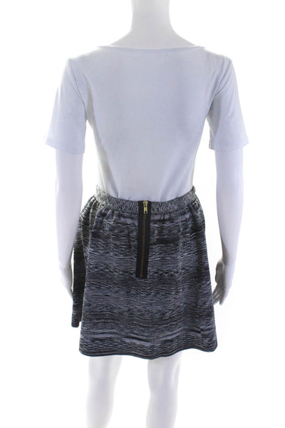 Manoush Womens Gray Textured Zip Back Mini A-Line Skirt Size 6