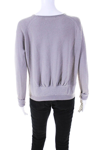 Inhabit Womens Crew Neck Pullover Sweater Light Purple Cashmere Size Small