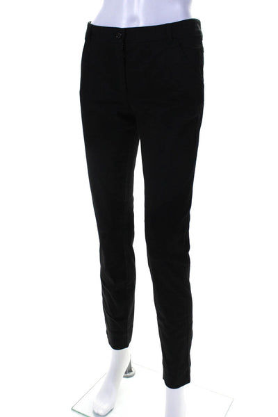 Dolce & Gabbana Womens Mid Rise Slim Leg Chino Dress Pants Black Size IT 40