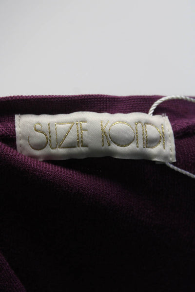 Suzie Kondi Womens Velour V-Neck Jumpsuit Fw21-1 Plum Size Xs