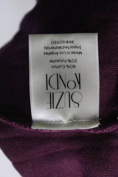 Suzie Kondi Womens Velour V-Neck Jumpsuit Fw21-1 Plum Size Xs