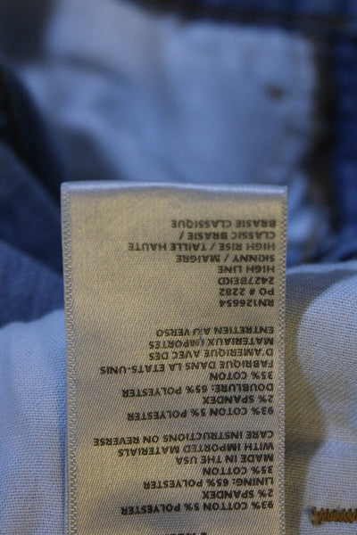 L'Agence Women's Midrise Light Wash Distress Skinny Denim Pant Size 25