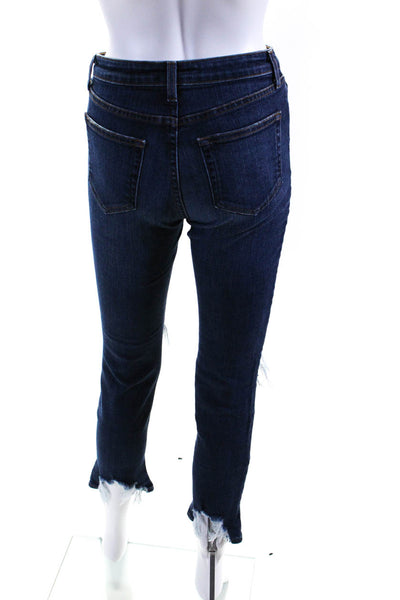 L'Agence Women's Midrise Five Pockets Distress Skinny Denim Pant Size 25