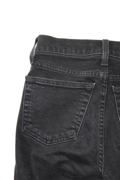 Re/Done Women's Button Fly Five Pockets Skinny Denim Pant Black Size 25