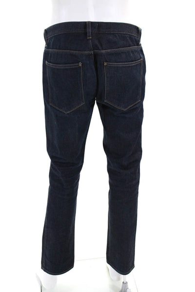 ACNE Studios Mens Dark Wash Slim Leg Jeans Blue Cotton Size 33X32
