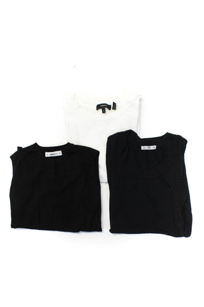 Theory Zara Womens Tee Shirt Tank Tops White Black Size Small Large Lot 3