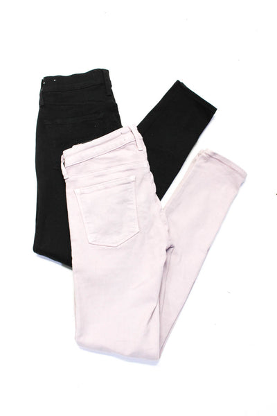 Vince Madewell Womens Cotton Skinny Leg Jeans Lilac Purple Black Size 25 Lot 2