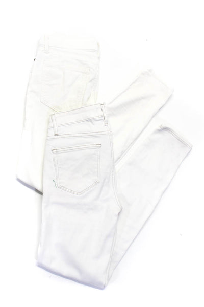 Paige Pistola Womens Cotton Denim Low-Rise Skinny Leg Jeans White Size 25 Lot 2