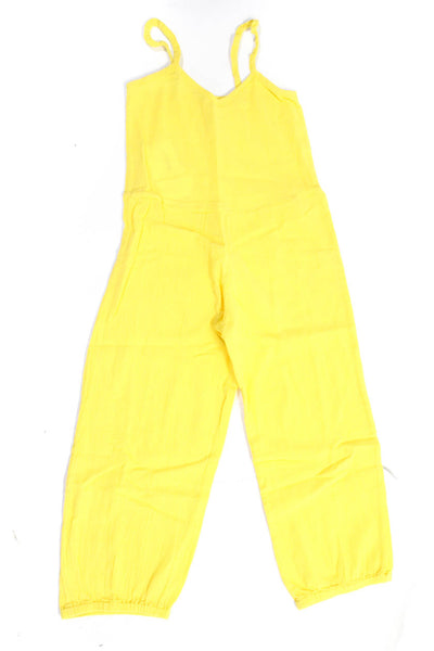 Suzie Kondi  Gauze Kids Harem Jumpsuit Ss21-1 Vibrant Yellow Size 6