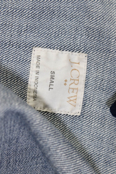 J Crew Men's Cotton Button Down Relaxed Denim Jacket Blue Size S