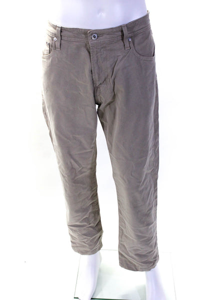 AG Adriano Goldschmied Mens Tellis Modern Slim Khaki Jeans Pants Beige 36x34
