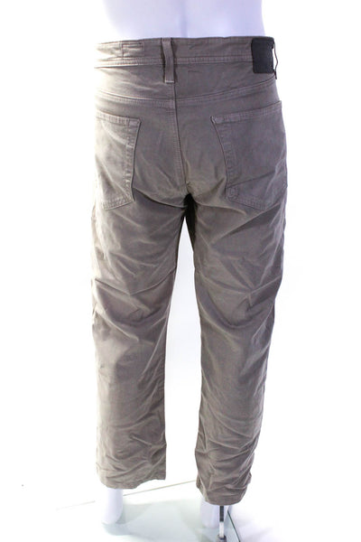AG Adriano Goldschmied Mens Tellis Modern Slim Khaki Jeans Pants Beige 36x34