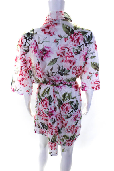 Show Me Your Mumu Women's 3/4 Sleeves Tie Waist Floral Robe One Size