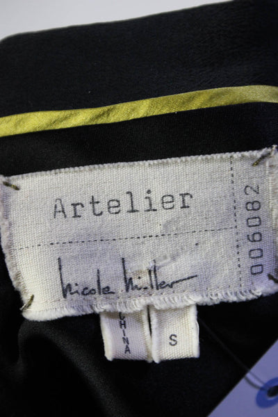 Artelier Nicole Miller Women's Long Sleeves  Sequin Blazer Black Size S