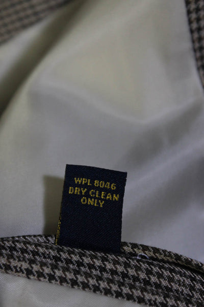 Club Room Men's Collar Long Sleeves Line Plaid Jacket Size 42