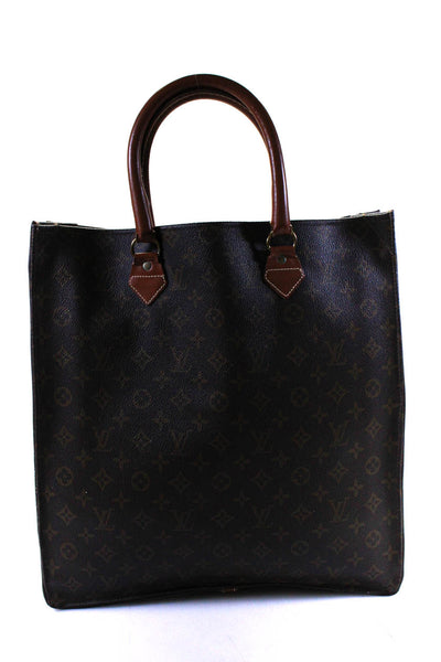 Louis Vuitton Womens Vintage Monogram Coated Canvas Sac Plat Tote Bag Handbag