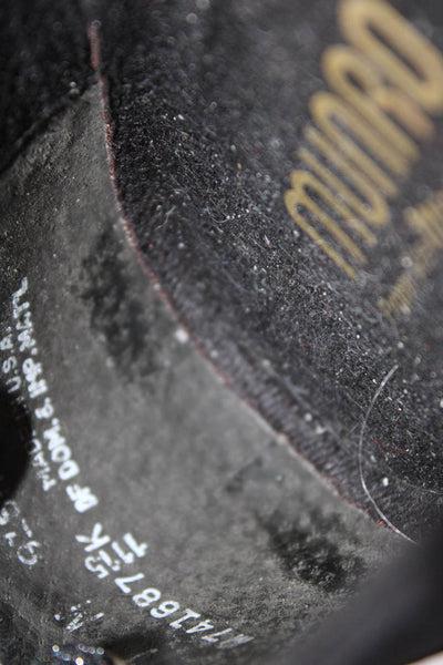 Munro Women's Leather Trim Rubber Sole Slip On Flats Black Size 9