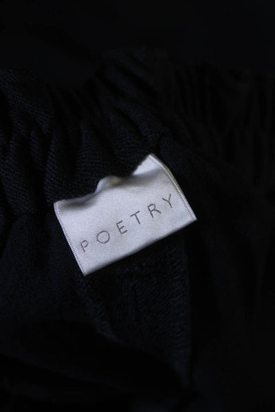 Poetry Women's Elastic Waist Wide Leg Dress Pant Black Size 10