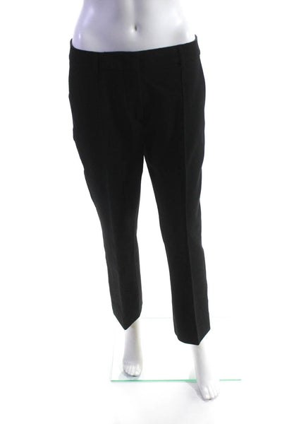 Sportmax Women's Flat Front Straight Leg Dress Pant Black Size 10