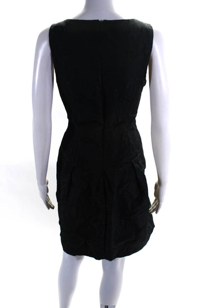 Nicole Miller Collection Womens Black Textured Sleeveless Shift Dress Size 8